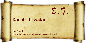 Darab Tivadar névjegykártya